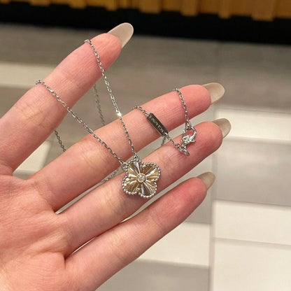 [Aurora]CLOVER 15MM DIAMANT-LASER-HALSKETTE - WEIHNACHTEN 2024 SONDEREDITION