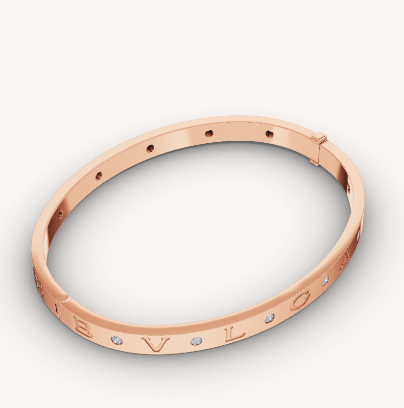 [LuckyStar]ZERO 1 ROSÉGOLD-ARMBAND MIT 12 DIAMANTEN