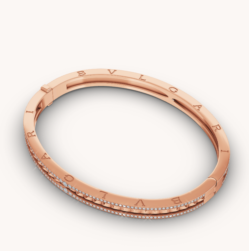 [LuckyStar]ZERO 1 SPIRAL- UND DIAMANT-ARMBAND AUS ROTGOLD