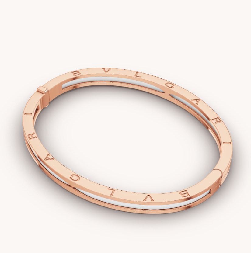 [LuckyStar]ZERO 1 ROSA GOLD MIT WEISSEM KERAMIKARMBAND
