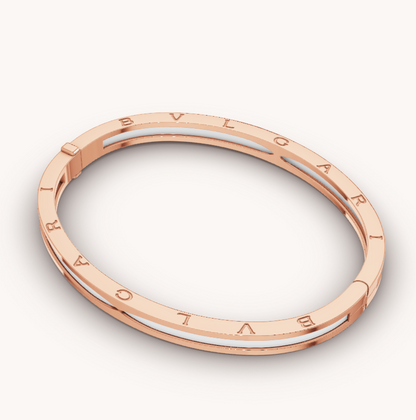 [LuckyStar]ZERO 1 ROSA GOLD MIT WEISSEM KERAMIKARMBAND