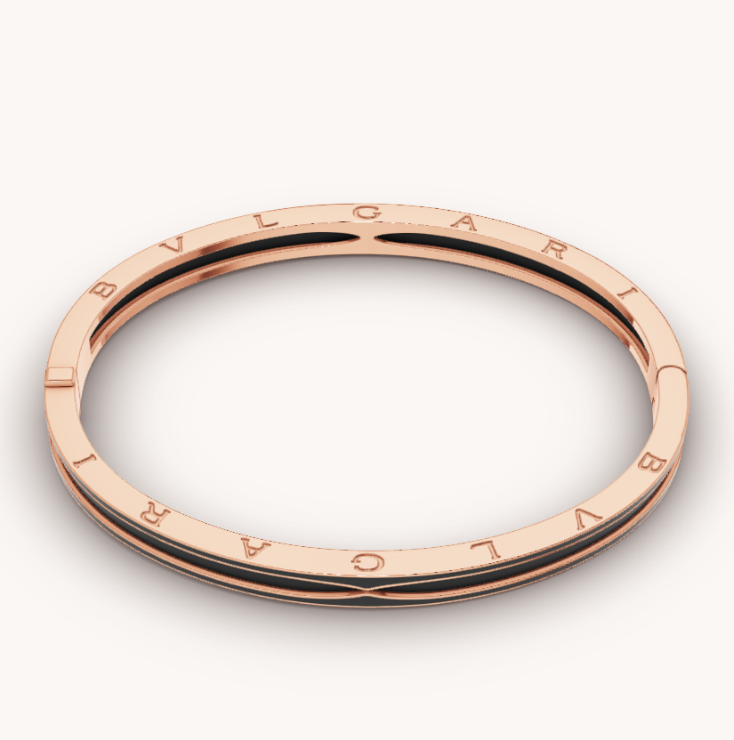 [LuckyStar]ZERO 1 ROSA GOLD MIT MATTSCHWARZEM KERAMIKARMBAND