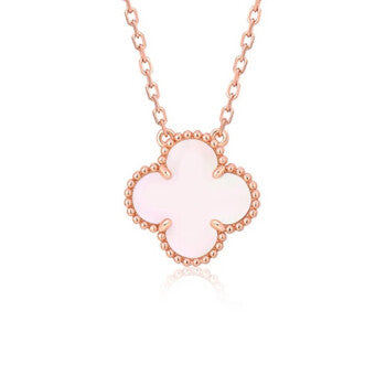 [LuckyStar]CLOVER 15MM ROSA PERLMUTT EINZELNE BLUMENKETTE