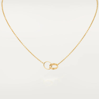 [LuckyStar] LIEBESHALSKETTE DOPPELRING GOLD