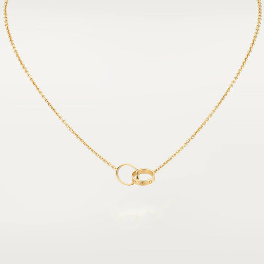 [LuckyStar] LIEBESHALSKETTE DOPPELRING GOLD
