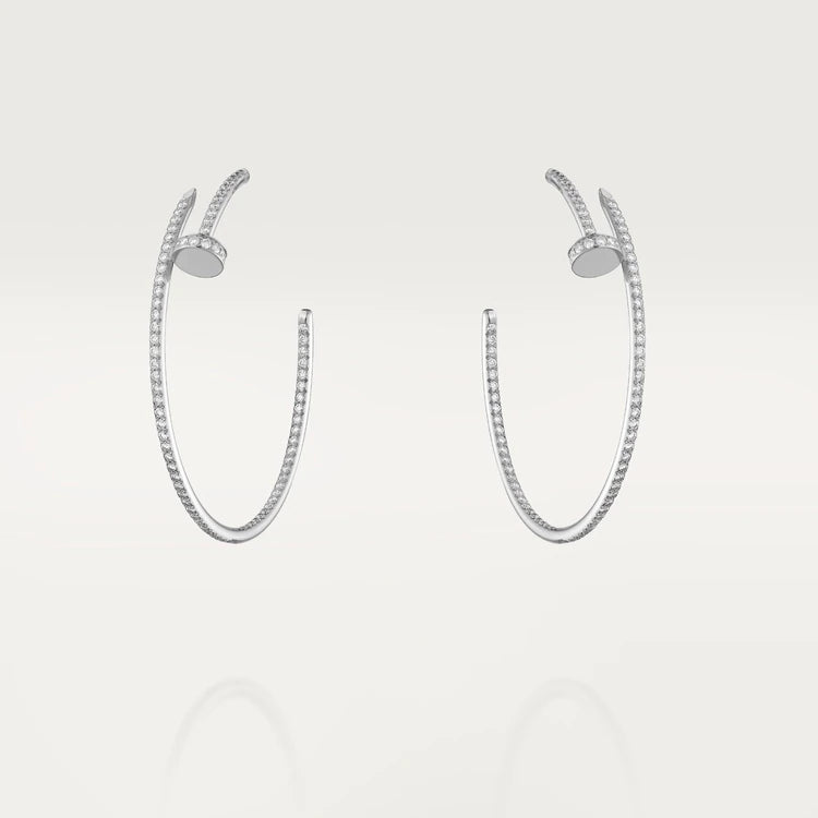 [LuckyStar]JUSTE OHRRINGE VOLLER DIAMANTEN 1,8 MM
