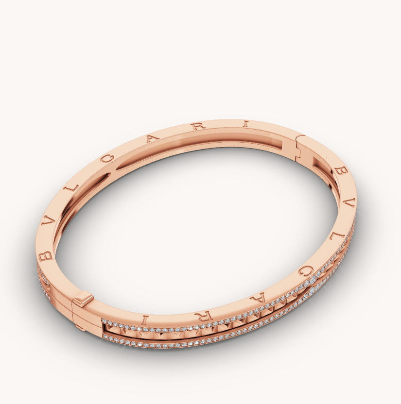 [LuckyStar]ZERO 1 SPIRAL- UND DIAMANT-ARMBAND AUS ROTGOLD