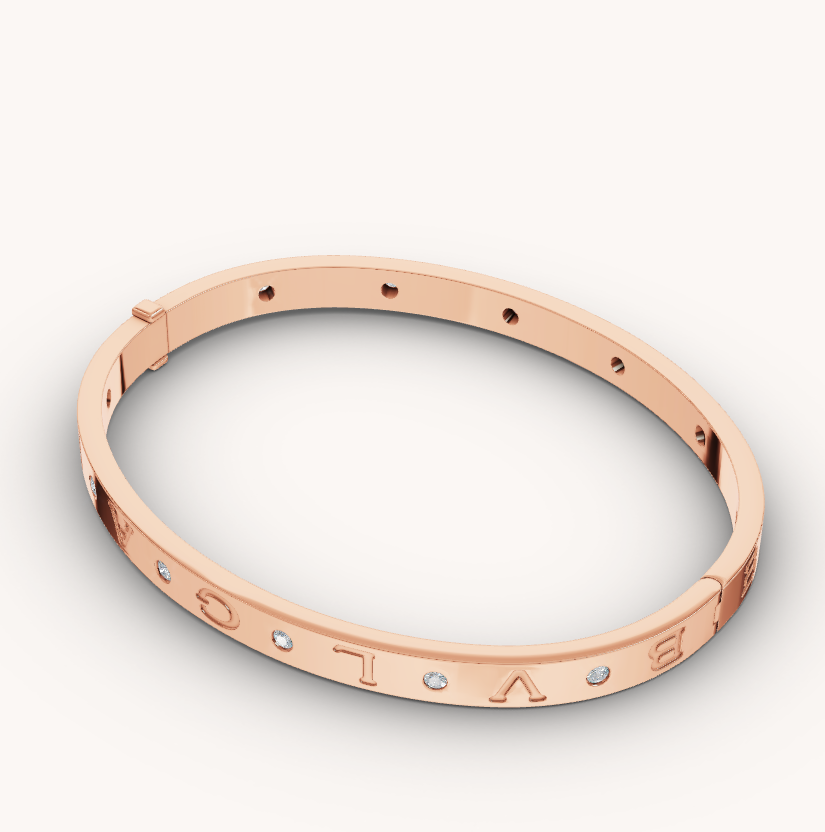 [LuckyStar]ZERO 1 ROSÉGOLD-ARMBAND MIT 12 DIAMANTEN