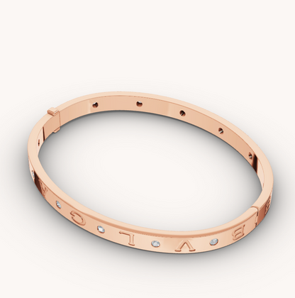 [LuckyStar]ZERO 1 ROSÉGOLD-ARMBAND MIT 12 DIAMANTEN