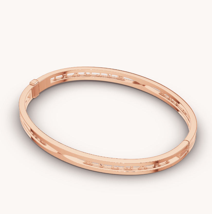 [LuckyStar]ZERO 1 SPIRAL LOGO ROSA GOLD ARMBAND