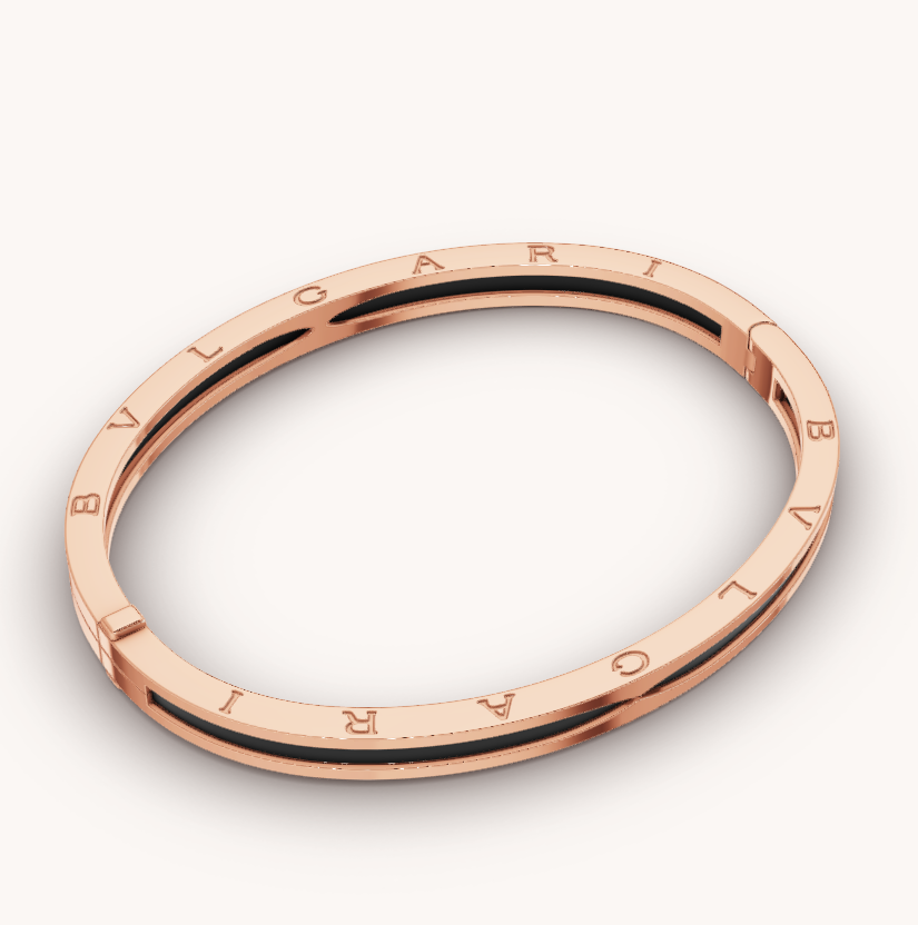 [LuckyStar]ZERO 1 ROSA GOLD MIT SCHWARZEM KERAMIKARMBAND