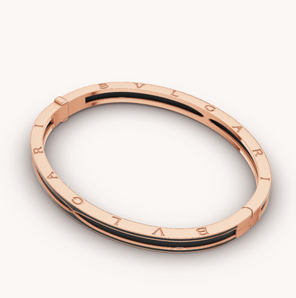 [LuckyStar]ZERO 1 ROSA GOLD MIT MATTSCHWARZEM KERAMIKARMBAND