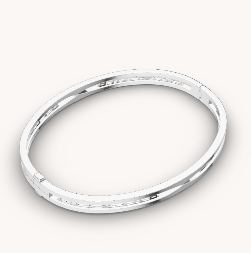 [LuckyStar]ZERO 1 SPIRAL LOGO SILBERARMBAND