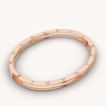 [LuckyStar]ZERO 1 ROSA GOLD MIT WEISSEM KERAMIKARMBAND