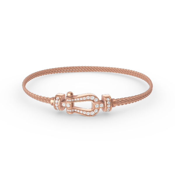 [LuckyStar]FORCE KLEINES HUFEISEN-DIAMANTKETTEN-SEILARMBAND