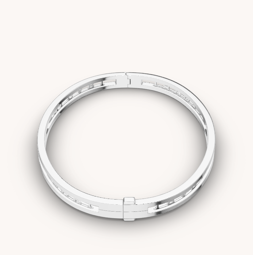 [LuckyStar]ZERO 1 SPIRAL LOGO SILBERARMBAND