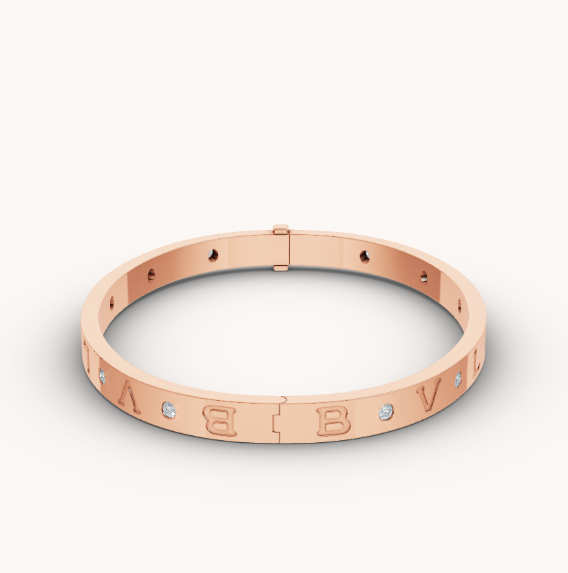 [LuckyStar]ZERO 1 ROSÉGOLD-ARMBAND MIT 12 DIAMANTEN