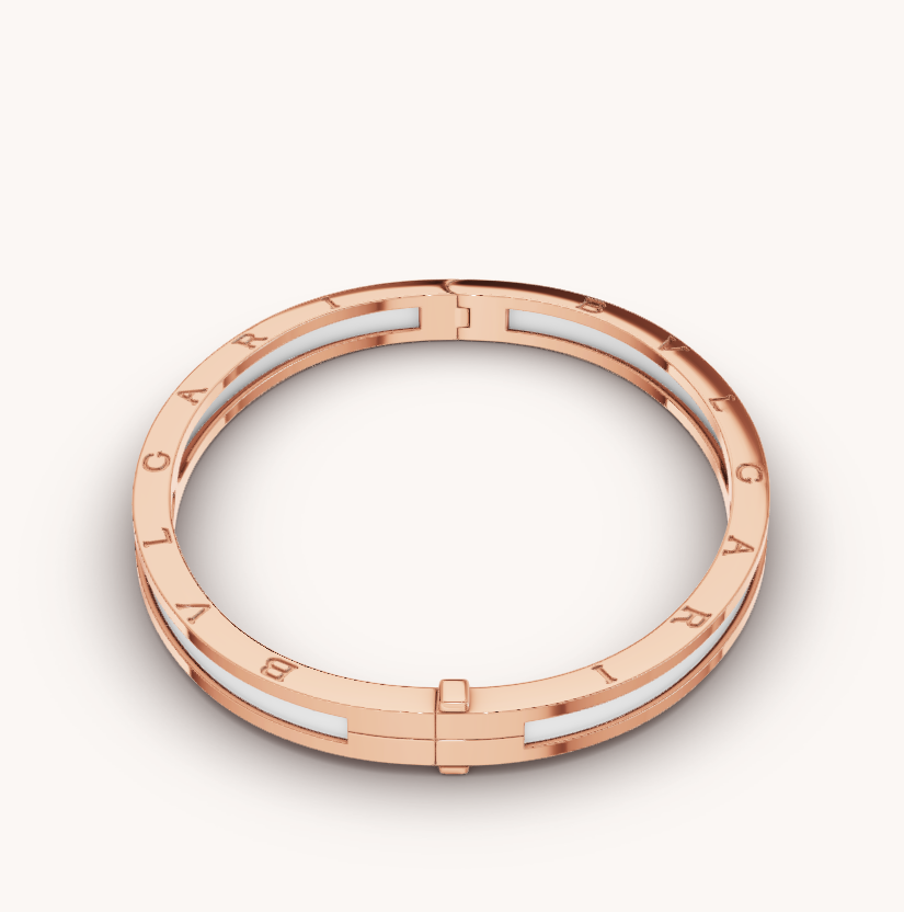 [LuckyStar]ZERO 1 ROSA GOLD MIT WEISSEM KERAMIKARMBAND