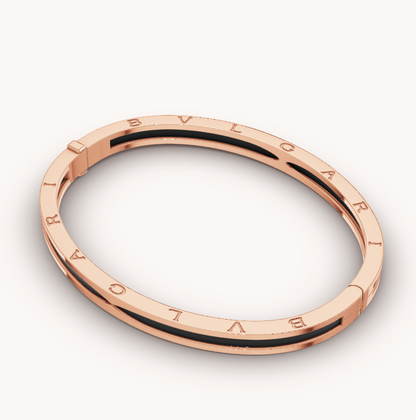 [LuckyStar]ZERO 1 ROSA GOLD MIT SCHWARZEM KERAMIKARMBAND