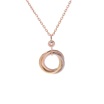 [LuckyStar]TRINITY SILBER GOLD ROSA GOLD HALSKETTE
