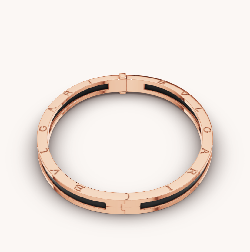 [LuckyStar]ZERO 1 ROSA GOLD MIT SCHWARZEM KERAMIKARMBAND