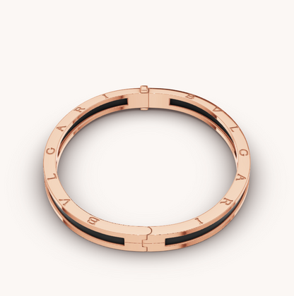 [LuckyStar]ZERO 1 ROSA GOLD MIT SCHWARZEM KERAMIKARMBAND