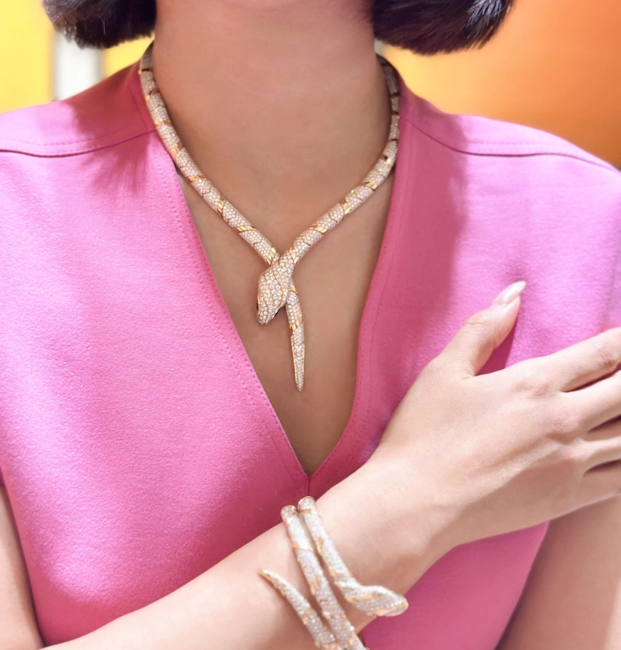 [LuckyStar]HAUTE COUTURE GOLD SERPENTI NECKLACE