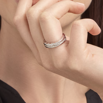 [LuckyStar]ZERO 1 EINBAND-RING MIT DIAMANTEN AUF DEM SPIRALRING