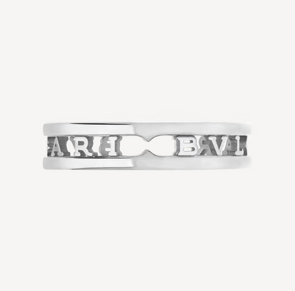 [LuckyStar]ZERO 1 ONE-BAND MIT DURCHBROCHENER LOGO-SPIRALRING