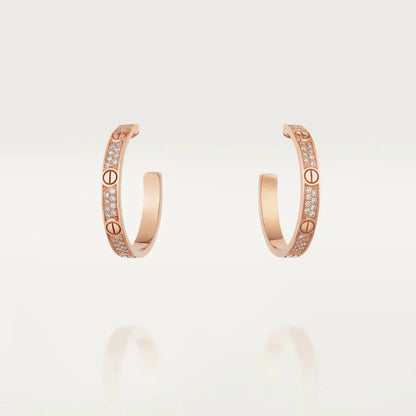 [LuckyStar]LOVE DIAMANT-KREOLEN AUS ROTGOLD