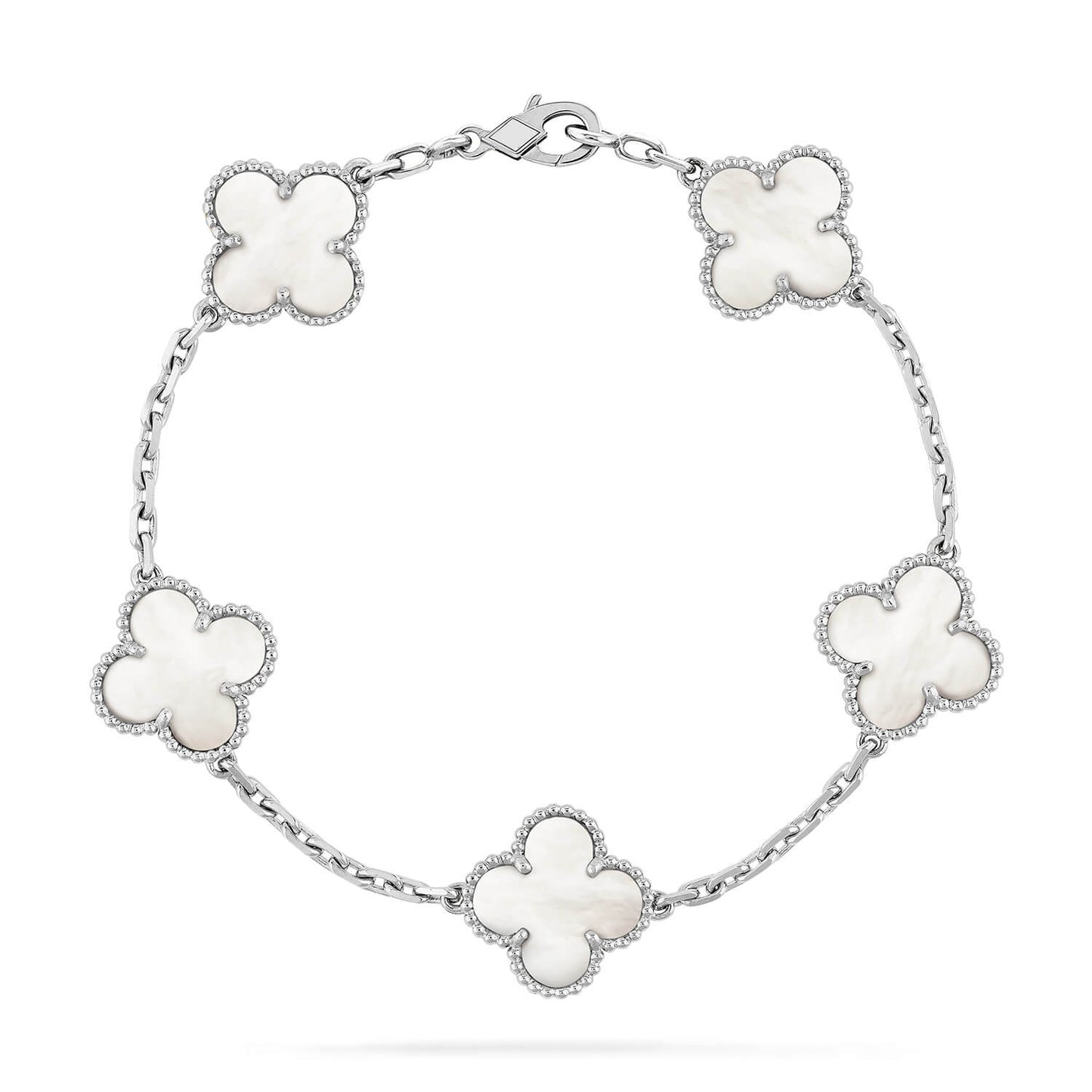[LuckyStar]CLOVER SILBER MOP 5 MOTIV ARMBAND 
