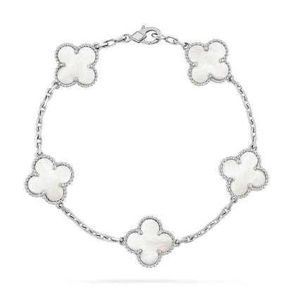 [LuckyStar]CLOVER SILBER MOP 5 MOTIV ARMBAND 