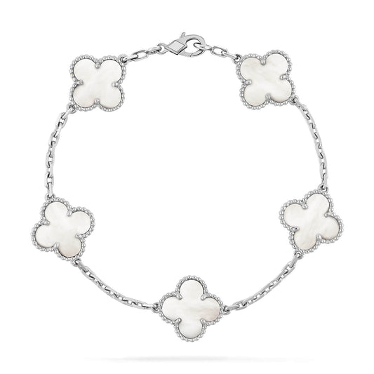 [LuckyStar]CLOVER SILBER MOP 5 MOTIV ARMBAND 