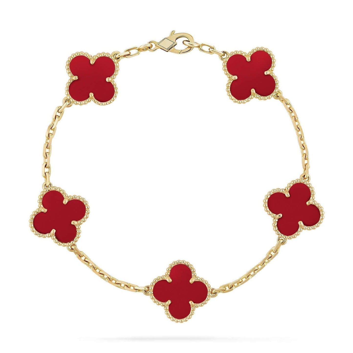 [LuckyStar]CLOVER 5 MOTIVE ROTER ACHAT ARMBAND 