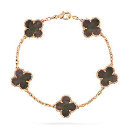 [LuckyStar]CLOVER 5 MOTIV GRAU MOP ARMBAND