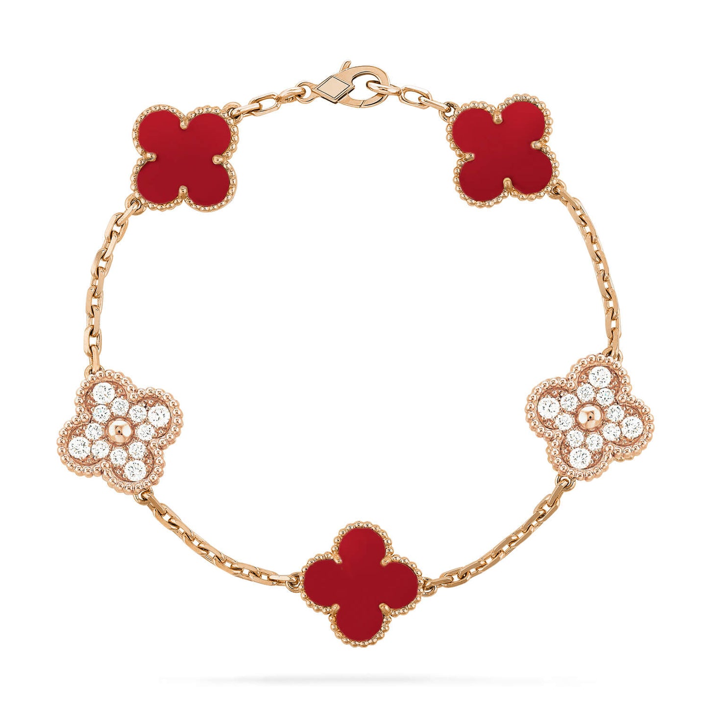 [LuckyStar]KLEE 5 MOTIVE KARNEOL DIAMANT ARMBAND