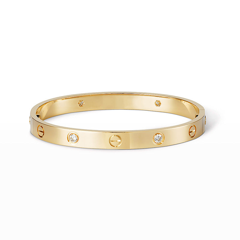 [LuckyStar] LIEBESARMBAND 6,1 MM 4 DIAMANTEN 