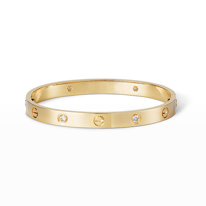 [LuckyStar] LIEBESARMBAND 6,1 MM 4 DIAMANTEN 