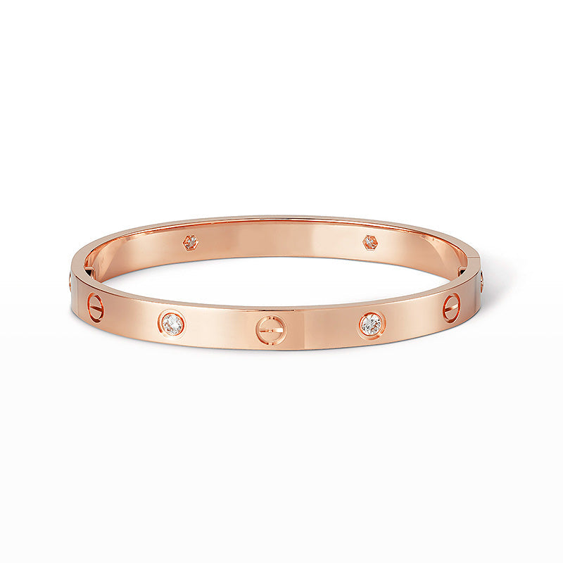 [LuckyStar] LIEBESARMBAND 6,1 MM 4 DIAMANTEN 