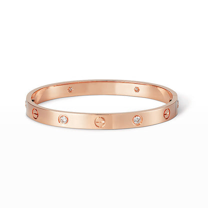 [LuckyStar] LIEBESARMBAND 6,1 MM 4 DIAMANTEN 