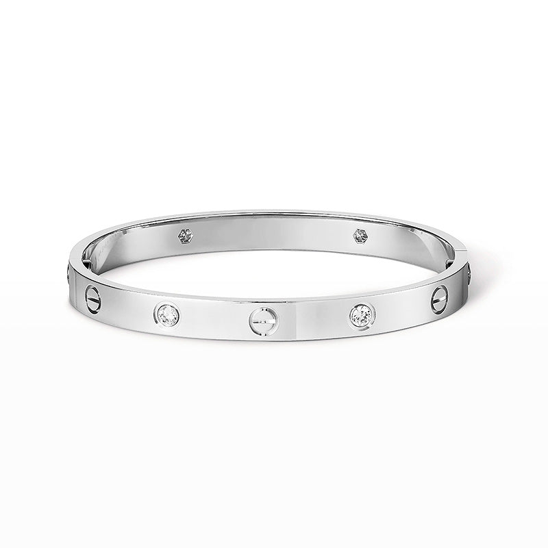 [LuckyStar] LIEBESARMBAND 6,1 MM 4 DIAMANTEN 