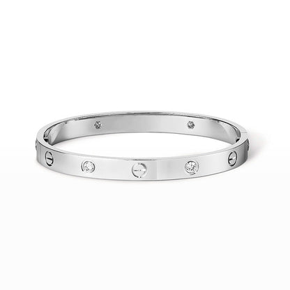 [LuckyStar] LIEBESARMBAND 6,1 MM 4 DIAMANTEN 