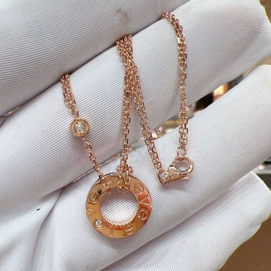 [LuckyStar] LIEBESKETTE 16MM 2 DIAMANTEN