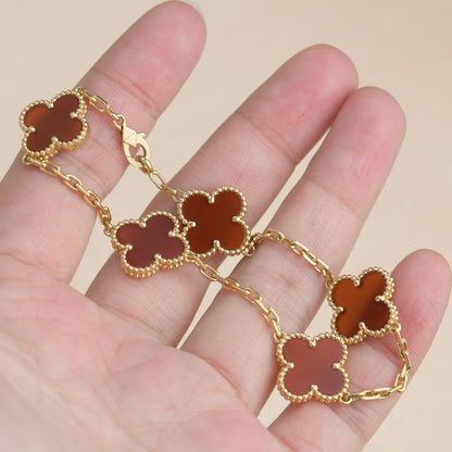 [LuckyStar]CLOVER 5 MOTIVE ROTER ACHAT ARMBAND 