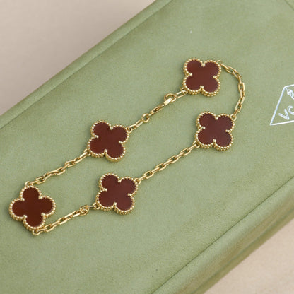 [LuckyStar]CLOVER 5 MOTIVE ROTER ACHAT ARMBAND 