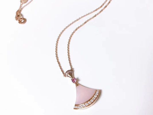 [LuckyStar]TRAUM-HALSKETTE ROSA MOP DIAMANT