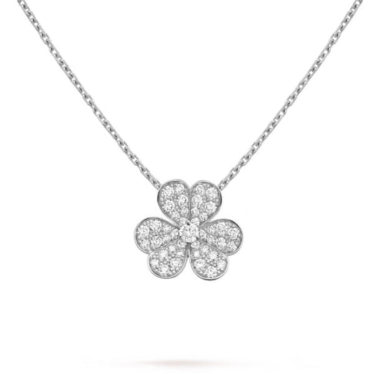 [LuckyStar]CLOVER DIAMANT HALSKETTE SILBER