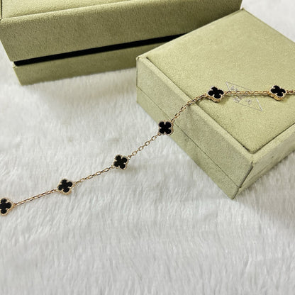 [LuckyStar]CLOVER 6 MOTIF  ONYXS BRACELET