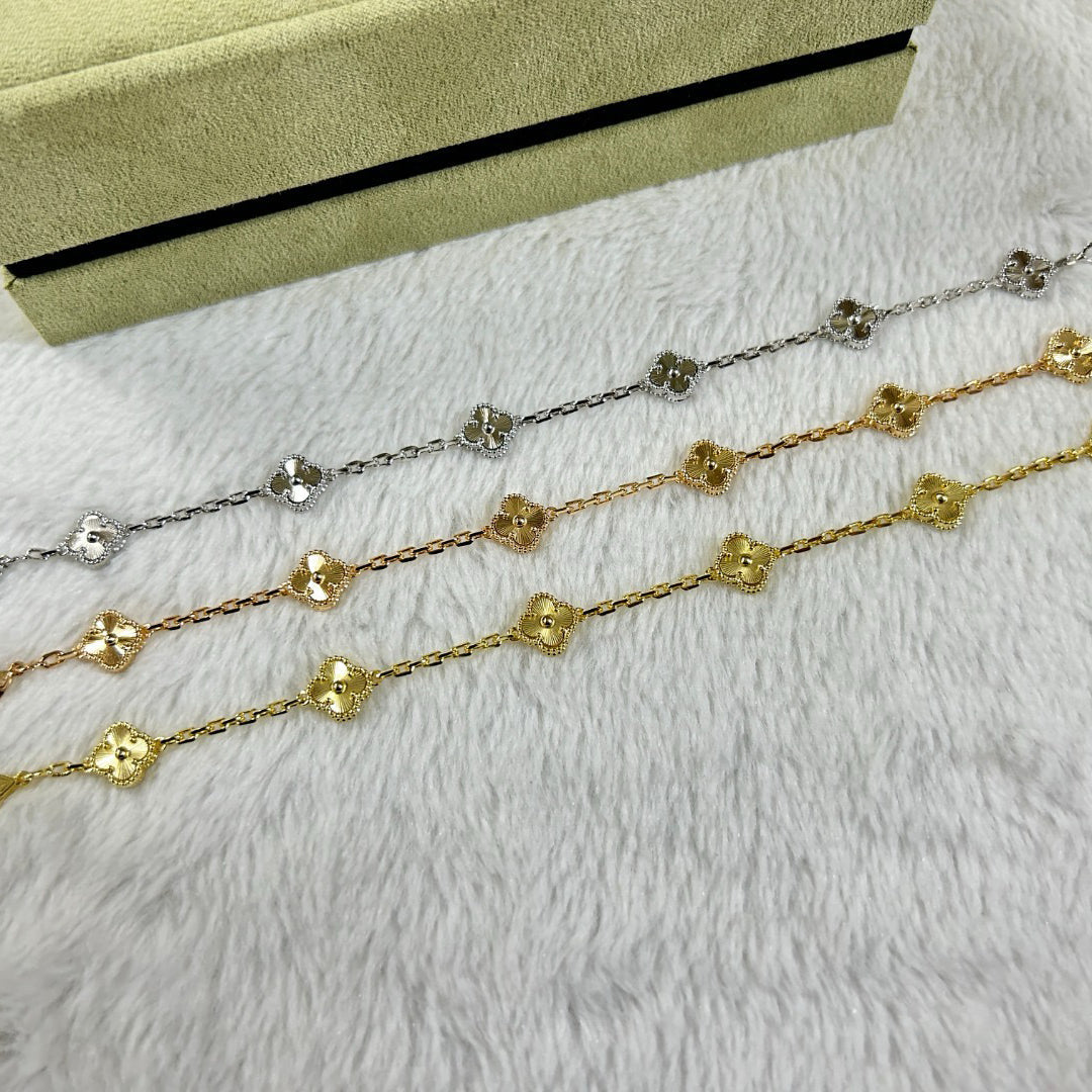 [LuckyStar]CLOVER 6 MOTIF DIAMOND BRACELET