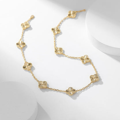 [LuckyStar]CLOVER 10 MOTIFS LASER NECKLACE